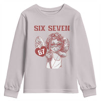 67 Valetines Meme Youth Sweatshirt Funny Six Seven Valentines Day Heart - Wonder Print Shop