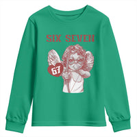 67 Valetines Meme Youth Sweatshirt Funny Six Seven Valentines Day Heart - Wonder Print Shop