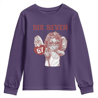 67 Valetines Meme Youth Sweatshirt Funny Six Seven Valentines Day Heart - Wonder Print Shop
