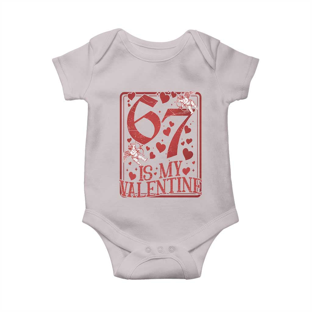 67 Valentines Playing Card Baby Onesie Funny Six Seven Relationship Meme - Wonder Print Shop