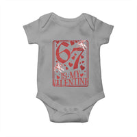 67 Valentines Playing Card Baby Onesie Funny Six Seven Relationship Meme - Wonder Print Shop