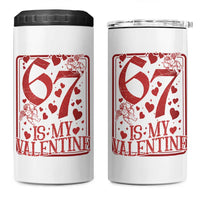 67 Valentines Playing Card 4 in 1 Can Cooler Tumbler Funny Six Seven Relationship Meme - Wonder Print Shop