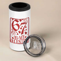 67 Valentines Playing Card 4 in 1 Can Cooler Tumbler Funny Six Seven Relationship Meme - Wonder Print Shop