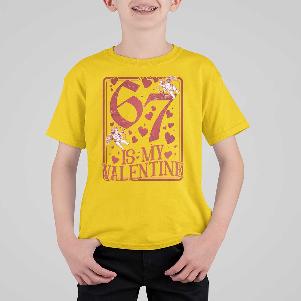 67 Valentines Playing Card T Shirt For Kid Funny Six Seven Relationship Meme - Wonder Print Shop