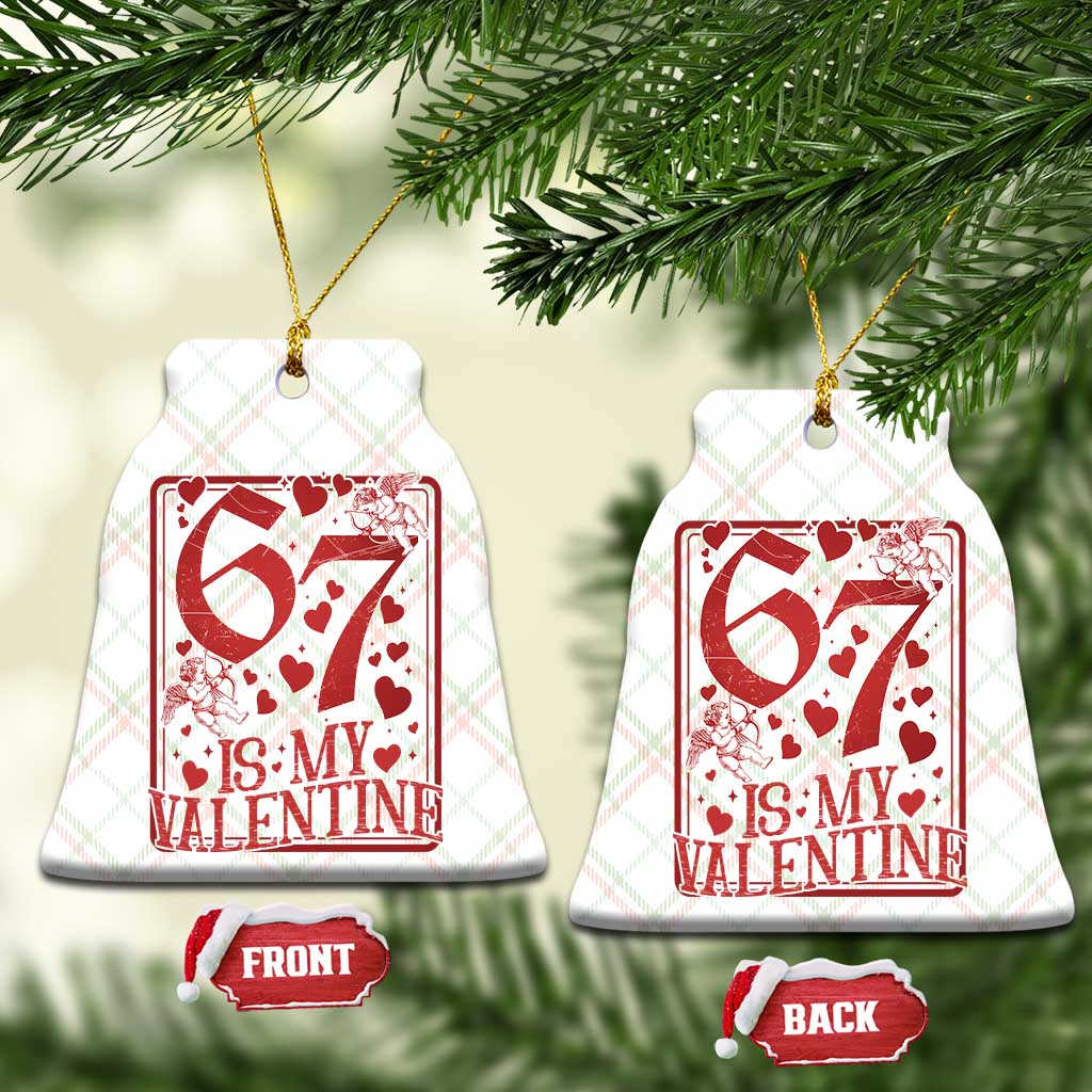 67 Valentines Playing Card Ceramic Ornament Funny Six Seven Relationship Meme - Wonder Print Shop