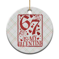 67 Valentines Playing Card Ceramic Ornament Funny Six Seven Relationship Meme - Wonder Print Shop