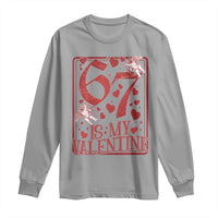 67 Valentines Playing Card Long Sleeve Shirt Funny Six Seven Relationship Meme - Wonder Print Shop