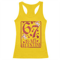 67 Valentines Playing Card Racerback Tank Top Funny Six Seven Relationship Meme - Wonder Print Shop