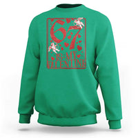 67 Valentines Playing Card Sweatshirt Funny Six Seven Relationship Meme - Wonder Print Shop