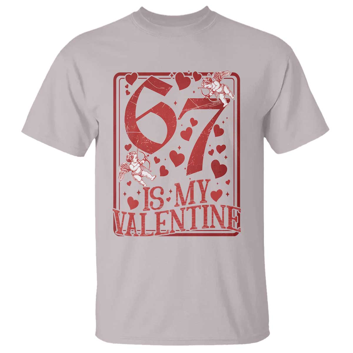 67 Valentines Playing Card T Shirt Funny Six Seven Relationship Meme - Wonder Print Shop
