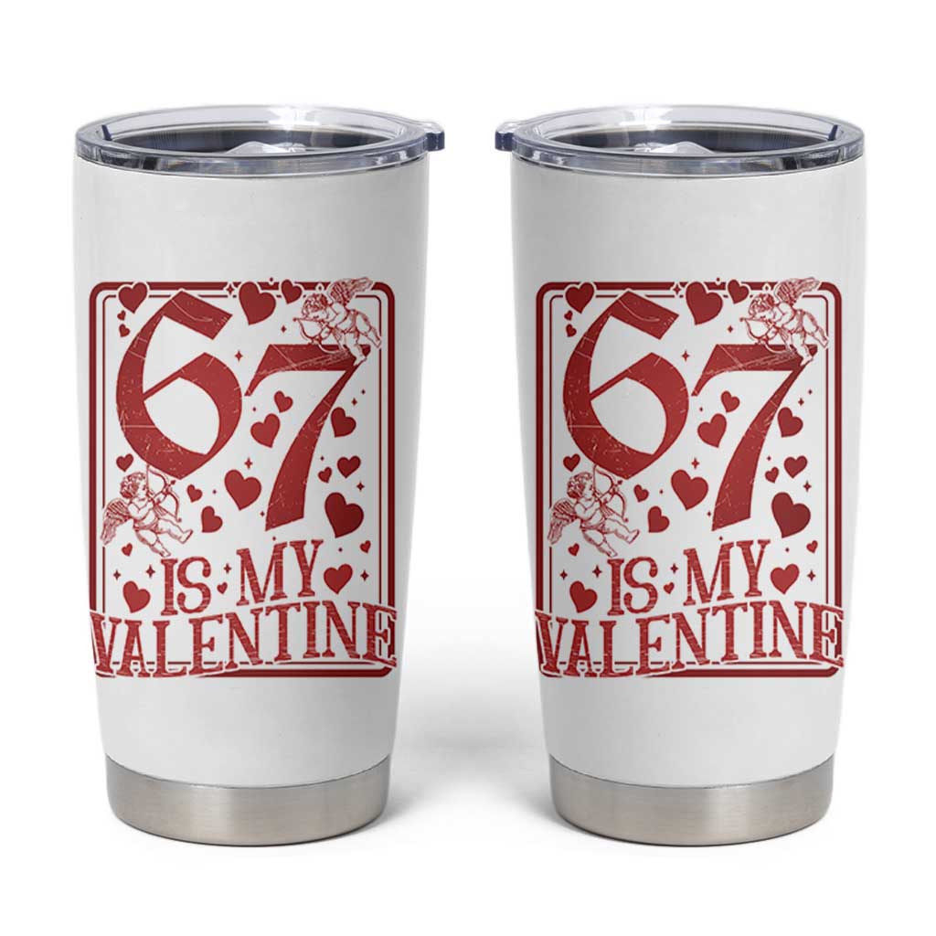 67 Valentines Playing Card Tumbler Cup Funny Six Seven Relationship Meme - Wonder Print Shop