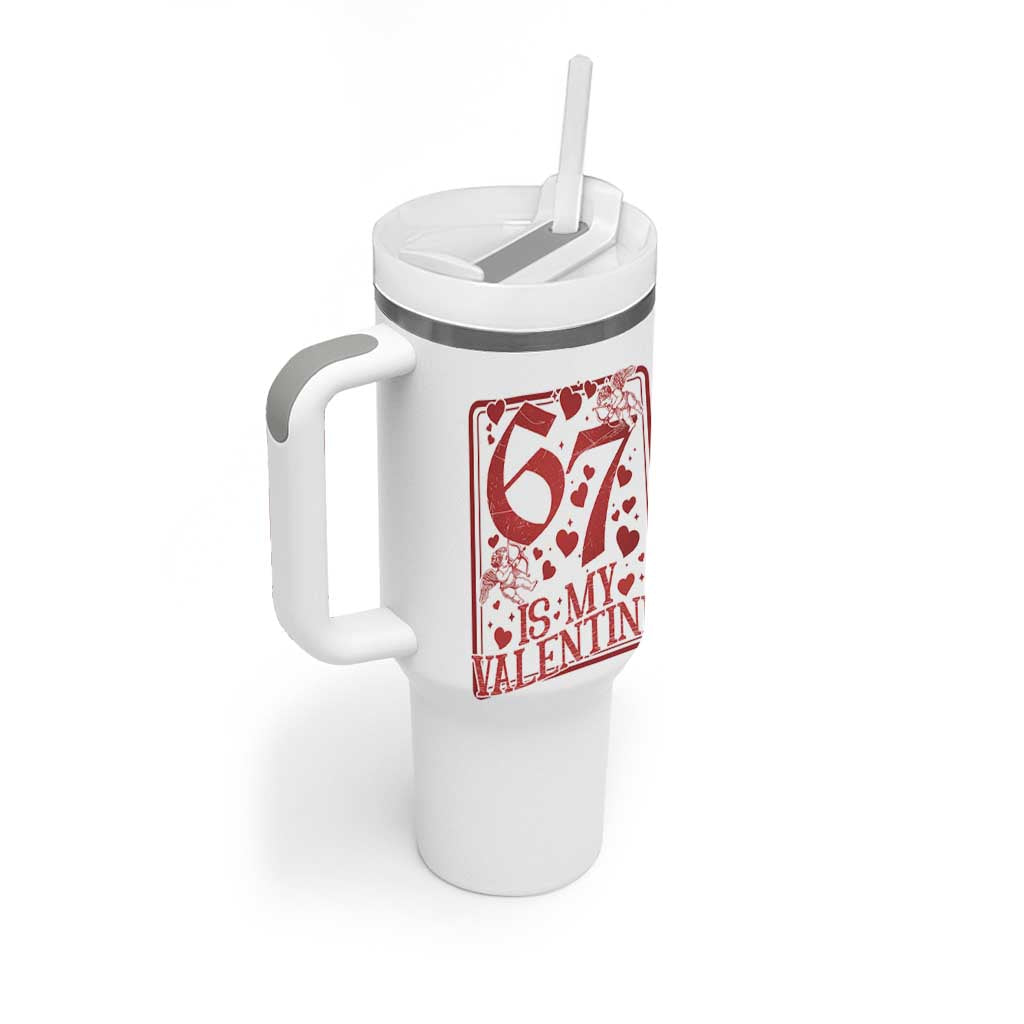 67 Valentines Playing Card Tumbler With Handle Funny Six Seven Relationship Meme - Wonder Print Shop