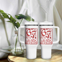 67 Valentines Playing Card Tumbler With Handle Funny Six Seven Relationship Meme - Wonder Print Shop