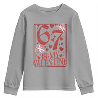 67 Valentines Playing Card Youth Sweatshirt Funny Six Seven Relationship Meme - Wonder Print Shop