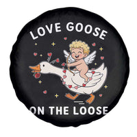 Funny Valentine Goose Spare Tire Cover Love Goose On The Loose - Wonder Print Shop