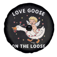 Funny Valentine Goose Spare Tire Cover Love Goose On The Loose - Wonder Print Shop