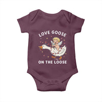 Funny Valentine Goose Baby Onesie Love Goose On The Loose - Wonder Print Shop