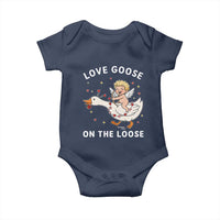 Funny Valentine Goose Baby Onesie Love Goose On The Loose - Wonder Print Shop
