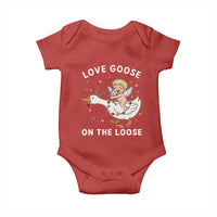 Funny Valentine Goose Baby Onesie Love Goose On The Loose - Wonder Print Shop