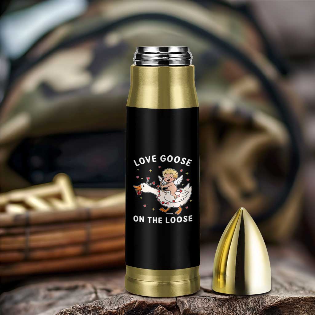 Funny Valentine Goose Bullet Tumbler Love Goose On The Loose - Wonder Print Shop