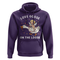 Funny Valentine Goose Hoodie Love Goose On The Loose - Wonder Print Shop