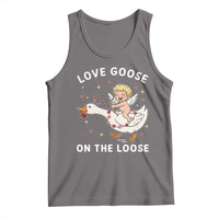 Funny Valentine Goose Tank Top Love Goose On The Loose - Wonder Print Shop