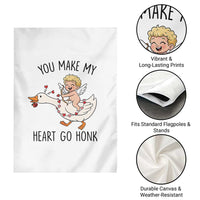 Funny Valentine Goose Garden Flag You Make My Heart Go Honk - Wonder Print Shop