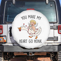 Funny Valentine Goose Spare Tire Cover You Make My Heart Go Honk - Wonder Print Shop