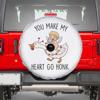 Funny Valentine Goose Spare Tire Cover You Make My Heart Go Honk - Wonder Print Shop