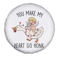 Funny Valentine Goose Spare Tire Cover You Make My Heart Go Honk - Wonder Print Shop