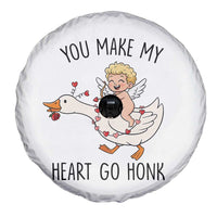 Funny Valentine Goose Spare Tire Cover You Make My Heart Go Honk - Wonder Print Shop