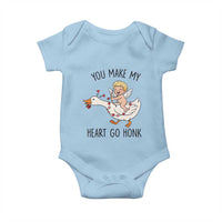 Funny Valentine Goose Baby Onesie You Make My Heart Go Honk - Wonder Print Shop