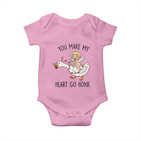 Funny Valentine Goose Baby Onesie You Make My Heart Go Honk - Wonder Print Shop
