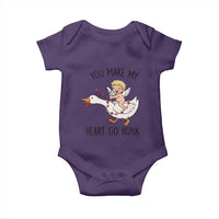 Funny Valentine Goose Baby Onesie You Make My Heart Go Honk - Wonder Print Shop