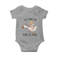 Funny Valentine Goose Baby Onesie You Make My Heart Go Honk - Wonder Print Shop