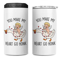 Funny Valentine Goose 4 in 1 Can Cooler Tumbler You Make My Heart Go Honk - Wonder Print Shop