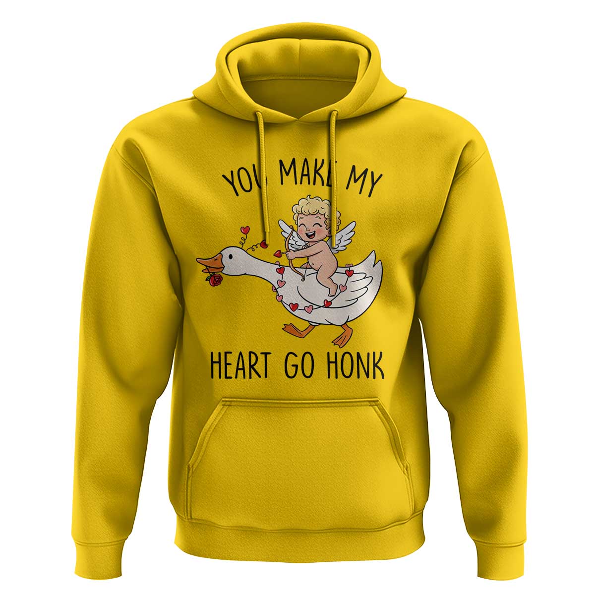 Funny Valentine Goose Hoodie You Make My Heart Go Honk - Wonder Print Shop
