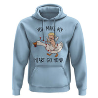 Funny Valentine Goose Hoodie You Make My Heart Go Honk - Wonder Print Shop