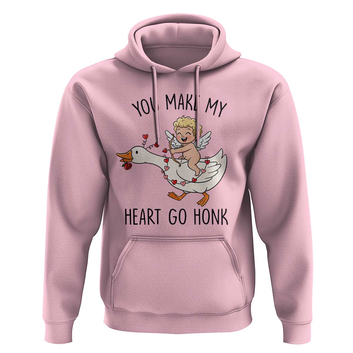 Funny Valentine Goose Hoodie You Make My Heart Go Honk - Wonder Print Shop