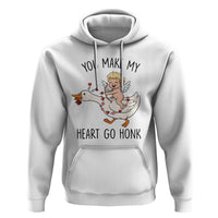Funny Valentine Goose Hoodie You Make My Heart Go Honk - Wonder Print Shop