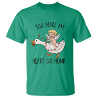 Funny Valentine Goose T Shirt You Make My Heart Go Honk - Wonder Print Shop