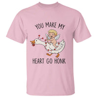 Funny Valentine Goose T Shirt You Make My Heart Go Honk - Wonder Print Shop