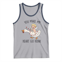 Funny Valentine Goose Tank Top You Make My Heart Go Honk - Wonder Print Shop