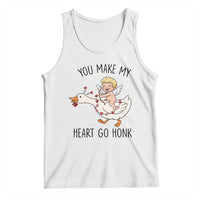 Funny Valentine Goose Tank Top You Make My Heart Go Honk - Wonder Print Shop