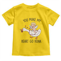 Funny Valentine Goose Toddler T Shirt You Make My Heart Go Honk - Wonder Print Shop