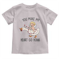 Funny Valentine Goose Toddler T Shirt You Make My Heart Go Honk - Wonder Print Shop