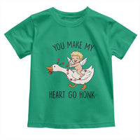 Funny Valentine Goose Toddler T Shirt You Make My Heart Go Honk - Wonder Print Shop