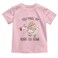 Funny Valentine Goose Toddler T Shirt You Make My Heart Go Honk - Wonder Print Shop