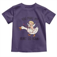 Funny Valentine Goose Toddler T Shirt You Make My Heart Go Honk - Wonder Print Shop