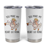 Funny Valentine Goose Tumbler Cup You Make My Heart Go Honk - Wonder Print Shop
